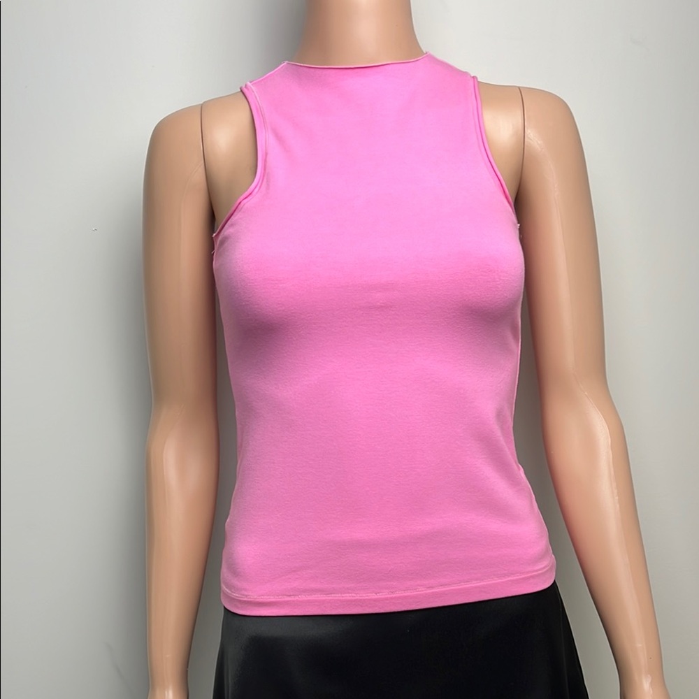 SKIMS Pink Fitted Sleeveless Tank Top